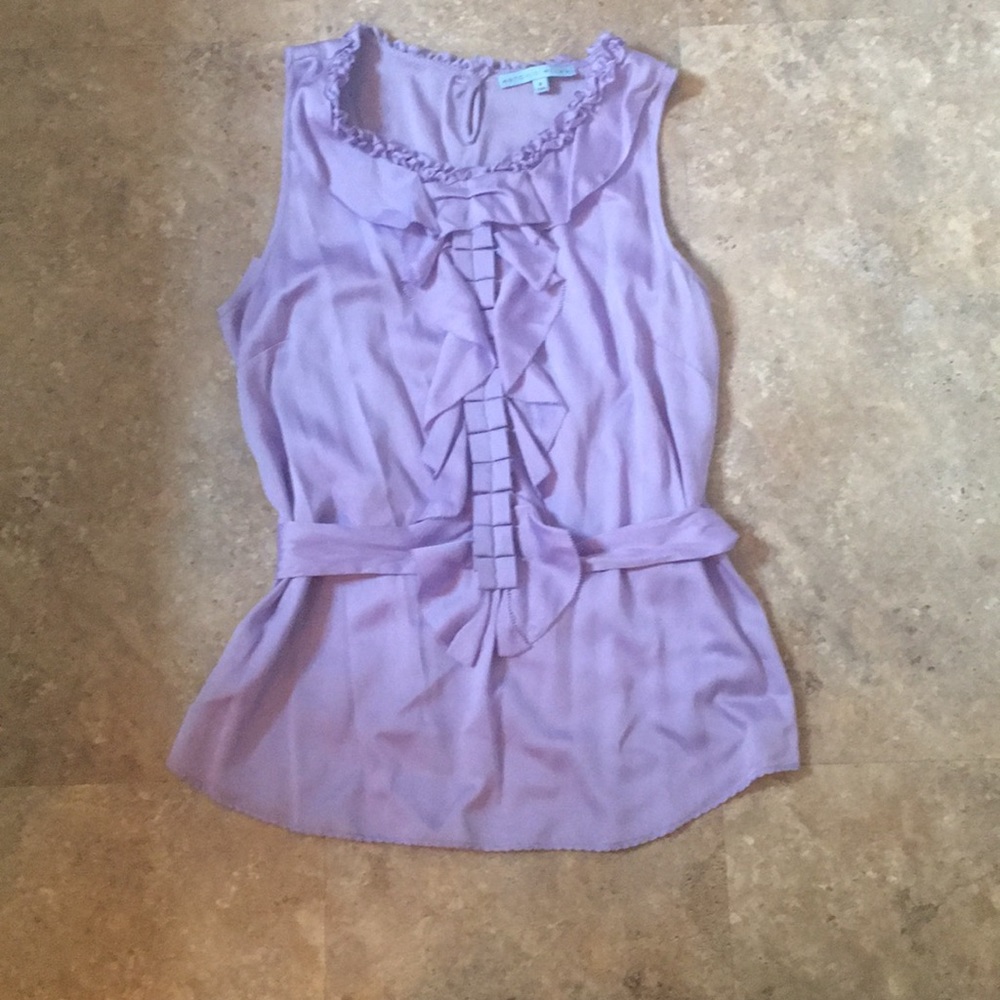 Antonio Melani lilac silk blouse, size M